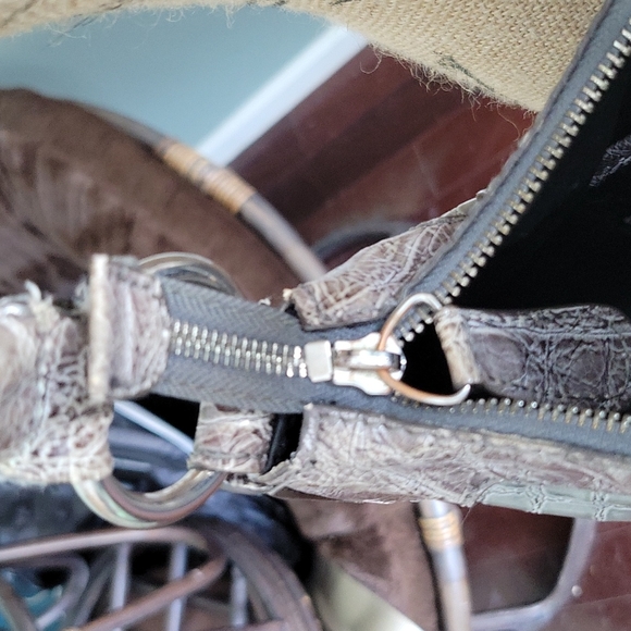 Guess Gray Purse with Silver Hardware and Rhinestone Detail - Picture 6 of 10